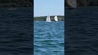 Wingfoil amp sailboat  under the white sails [upl. by Woodford774]