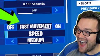 FORTNITE MOVEMENT IS FIXED New Speed Settings [upl. by Noreg]