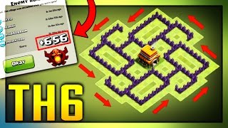 NEW quotBESTquot TOWN HALL 6 BASE DESIGN CoC TH6 TROPHY PUSHING DEFENSE LAYOUT 2017  Clash of Clans [upl. by Fanchet]