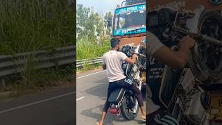 😱💨🚨RX100 ON TRUCK 🚚 stunts rxking yamaha rx100 [upl. by Nylsoj]