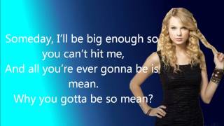 Taylor Swift  Mean  Lyrics [upl. by Pris357]