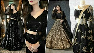 Latest Black Lehenga Designs  Beautiful Partywear Black lehenga  New Lehenga Designs  Lehenga [upl. by Gasper96]