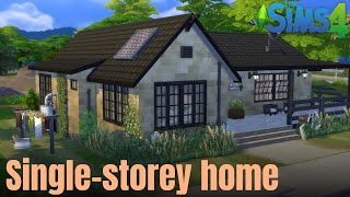 Singlestorey family house  Sims 4  Speed build  no CC [upl. by Eidnac975]