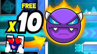 10 EASY DEMONS FACILES  GEOMETRY DASH 22 [upl. by Moriah]