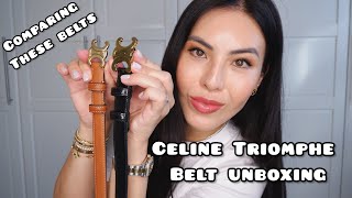 Celine Triomphe Belt Unboxing amp Comparison [upl. by Pace]