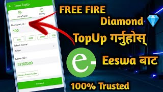 How To Top Up Free Fire Diamond With esewa In Nepal  Diamond top up with esewa [upl. by Harbert]