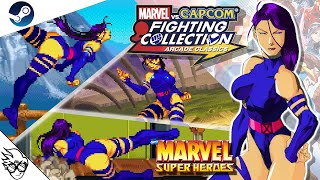 Marvel vs Capcom Fighting Collection  Marvel Super Heroes Steam2024  Psylocke Playthrough [upl. by Kele]