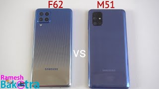 Samsung Galaxy F62 vs Galaxy M51 SpeedTest and Camera Comparison [upl. by Gerger]