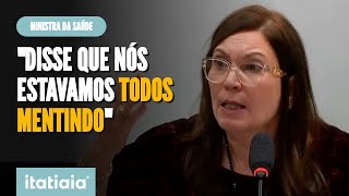 BIA KICIS DIZ QUE MINISTRA DA SAÚDE SAIU APÓS quotMENTIR LOUCAMENTEquot [upl. by Boonie308]