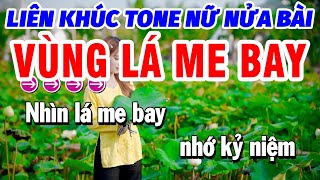 Karaoke Liên Khúc Trữ Tình Nhạc Sống Tone Nữ Dễ Hát  Vùng Lá Me Bay [upl. by Aihseken792]