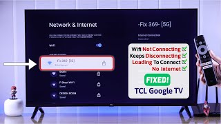 TCL Google TV Wont Connect To WiFi  Fixed No Internet [upl. by Adnof]