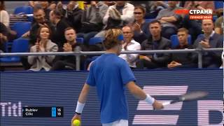 Rublev vs Cilic game ATP Kremlin Cup 2019 [upl. by Enileve793]