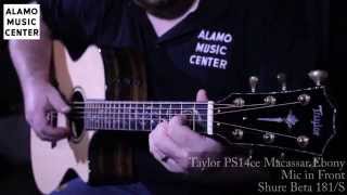 Taylor Guitars 2015 Presentation Series PS14CE Macassar Ebony Demo amp Review [upl. by Goddart]