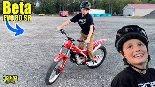 2023 Beta EVO 80 SR Trials Bike First Ride [upl. by Ajoop]