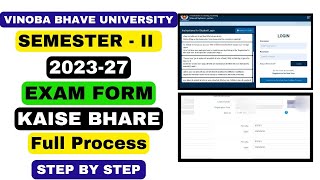 VBU SESSION 202327 KA SEM2 KA EXAM FORM KAISE BHARE  HOW TO FILL VBU SEM2 EXAM FORM [upl. by Llemaj992]