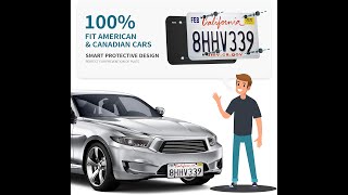 Aujen Silicone License Plate Frames 2 Pack Car License Plate Cover Universal US Car Ext Trending [upl. by Edurtreg448]