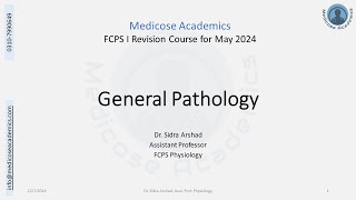 General Pathology FCPS I May 2024 Medicose Academics [upl. by Kelson659]