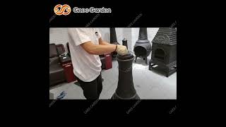 Factory wholesale garden chiminea Outdoor Chimney Fire Pit Heater [upl. by Isayg6]