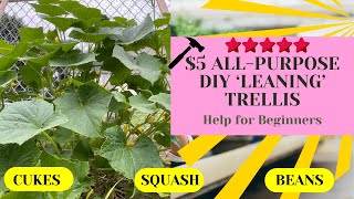 5 AllPurpose ‘Leaning Trellis  Make Your Own  DIY Quick Guide for Beginners [upl. by Launcelot]