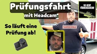 Praktische Prüfungsfahrt komplett mit Headcam  Tipps für die Fahrprüfung Simulationsfahrt [upl. by Ennaecarg]