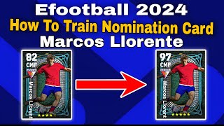 Marcos Llorente Max Training Tutorial In Efootball 2024 Mobile marcos llorente efootball 2024 [upl. by Costin]