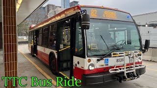 Toronto TTC Route 82 Rosedale  Round Trip Bus Ride 192023 [upl. by Reagen]