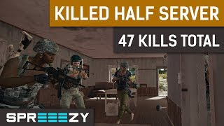 47 Kills SQUAD  Killed HALF of the Server  sprEEEzy  Fuzzface  Larsen  Aitzy [upl. by Paik]