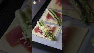 Feuilletés aux asperges jambon et fromage fondant 😎 recettefacile cuisinefacile ptitchef [upl. by Rickie]