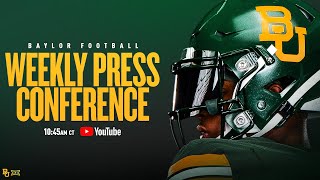 Baylor Football Weekly Press Conference with Dave Aranda  Game 5 vs BYU  September 23 2024 [upl. by Jaunita]