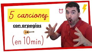 👉 Aprende 5 CANCIONES con ARPEGIOS de Guitarra FÁCILES y PRECIOSAS [upl. by Arikahs]