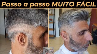 Passo a passo DegradÃª em cabelo masculino  Curso de barbeiro [upl. by Itsa]