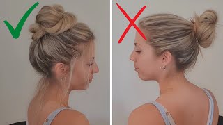 Astuce coiffure avec volume  faire un chignon haut facile et rapide  DIY chignon cheveux longs [upl. by Gilli]