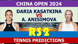 Kasatkina vs Anisimova  China Open 2024 [upl. by Riannon951]