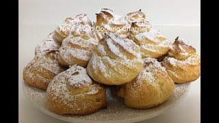 Cream Puffs Recipe Demonstration  Cream Puffs with Custard Filling Recipe  Profiteroles  Eclairs [upl. by Longley]