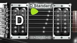 D Standard Guitar Tuner D G C F A D Tuning [upl. by Dagnah]