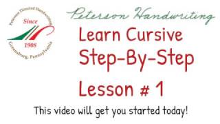 Learn CursiveStepByStep Lesson 1 [upl. by Steven419]