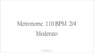 Metronome 110 BPM 24 Moderato [upl. by Carolle214]