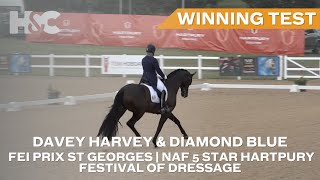 Davey Harvey amp Diamond Blue Win The FEI Prix St Georges  NAF 5 Hartpury Festival Of Dressage [upl. by Reave]