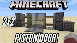 How To Make A 2x2 Piston Door In Minecraft [upl. by Cob]