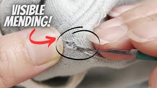 How to Repair a Hole in a Sweater  Easy StepbyStep Tutorial for Fixing Knitwear Damage [upl. by Ydroj]