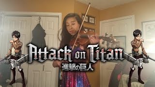 Attack on Titan Season 2 OP 1  Shinzou Wo Sasageyo Violin [upl. by Elimaj110]