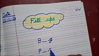 EVS  Topic Classroom Things Fill ups [upl. by Shaper]