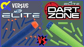 VERSUS Fléchettes Nerf ELITE STANDARDS VS WAFFLE HEAD DARTS Dart Zone  français FR [upl. by Premer524]