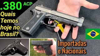 Nacionais e Importadas em 380 ACP Glock G42 G25 G28 Taurus PT59 58 TH380 Grafeno SW Shield [upl. by Wilma157]