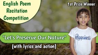 English Poetry Recitation Competition for Class 3  Class 4 Class 5  English Poem On Nature [upl. by Eerac]