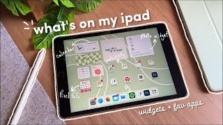 ✨ WHATS ON MY IPAD  9th gen widgets favorite apps aesthetic [upl. by Jaquenette]