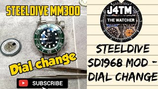 ⚙STEELDIVE MM300 MOD⚙  ⭐J4TM ⭐ How to mod a SteelDive sd1968  The Watcher [upl. by Ahtelahs]