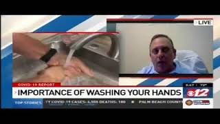 Dr Louis Tumminia is interviewed on CBS 12 News for National Handwashing Awareness Week [upl. by Westbrook]