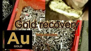 Solar powered gold recovery from coax plug connectors full process [upl. by Farkas679]