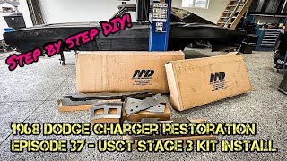 1968 Dodge Charger Restoration  Episode 37  US Car Tool Stage 3 Chassis Stiffening Kit Install [upl. by Juster]